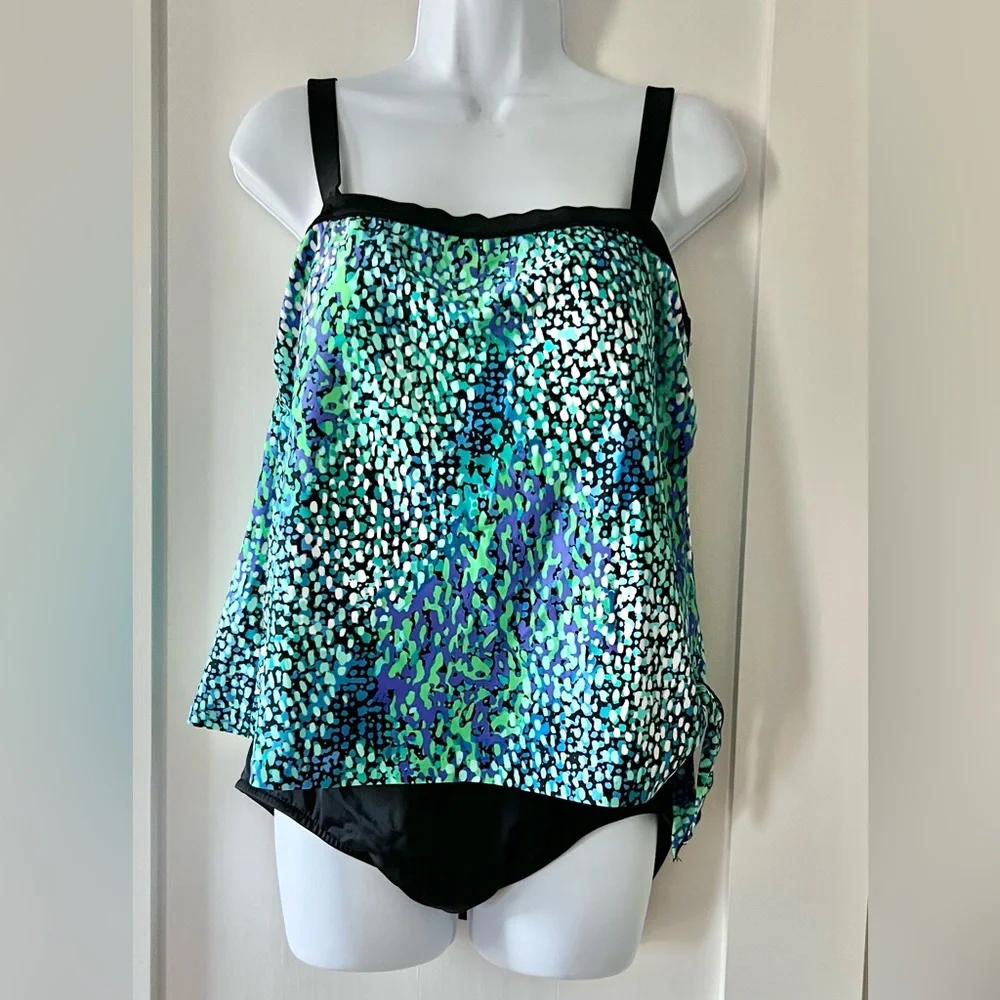 Maxine of Hollywood One Piece Tummy Control Straps Swimsuit Bathing Swim Suit 14
